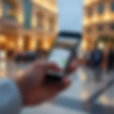 A close-up of a smartphone displaying a visa status app