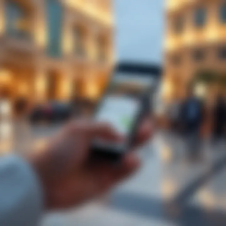 A close-up of a smartphone displaying a visa status app