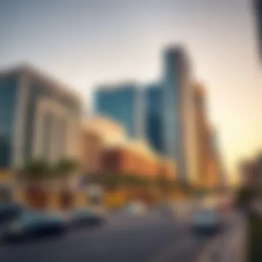 Business District in Dubai Indicating Investment Potential Business district in Dubai indicating investment potential