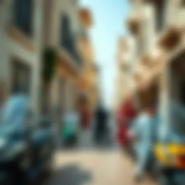 Diverse Cultural Scene Illustrating Lifestyle Changes Diverse cultural scene in Dubai showcasing lifestyle changes