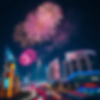 Fireworks display during New Year's Eve in Dubai