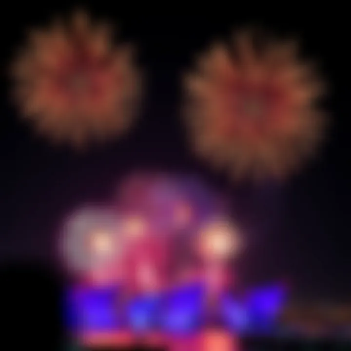 Fireworks Display on UAE National Day Celebration of UAE National Day with fireworks