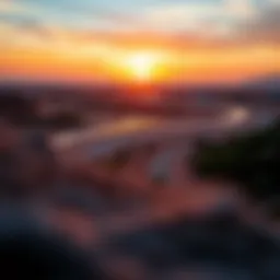 A breathtaking sunset over Ras Al Khor Wildlife Sanctuary showcasing the vibrant hues of nature