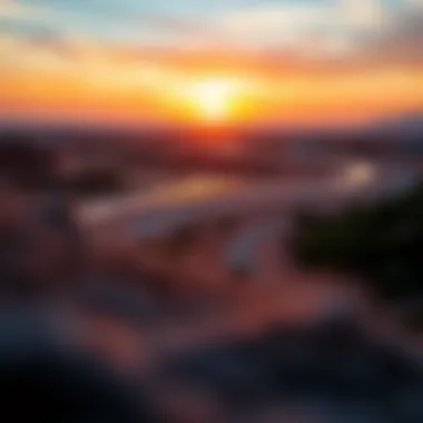 A breathtaking sunset over Ras Al Khor Wildlife Sanctuary showcasing the vibrant hues of nature