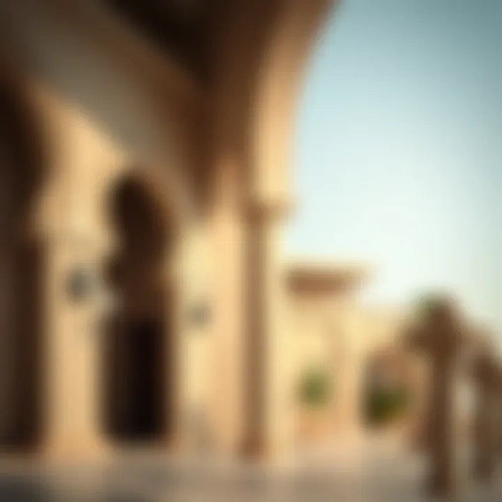 Detail of architectural elements in Sadel Al-Batin