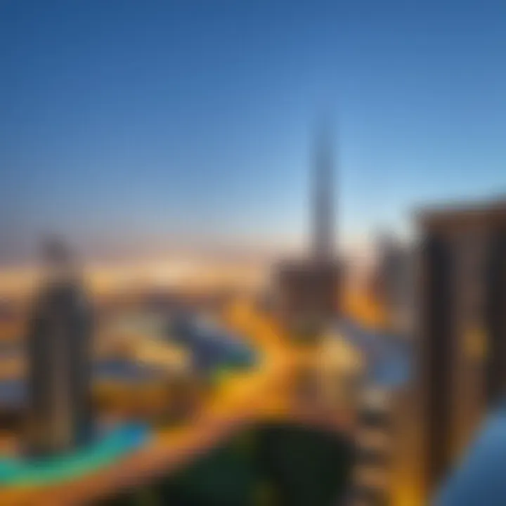 Panoramic view of Dubai skyline from Samaya Hotel Apartments