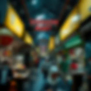 Marketplace Vibes at Dragon Mart A bustling marketplace atmosphere highlighting the lively shopping experience at Dragon Mart.