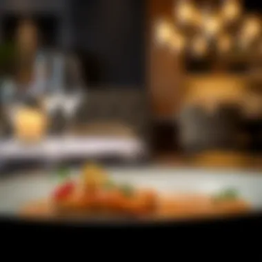 Signature Dish with Exquisite Garnish Chef's signature dish garnished with finesse