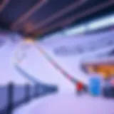 Indoor skiing slope at Dubai Mall