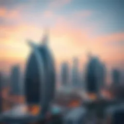 Stunning view of Sky View Dubai showcasing its unique architectural design against the skyline