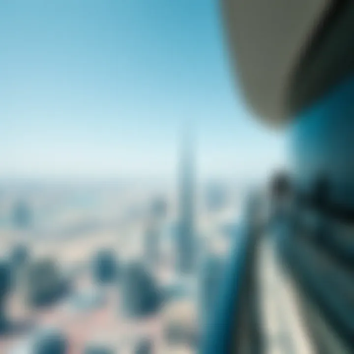 Panoramic perspective from the observation deck of Sky View Dubai revealing the city below
