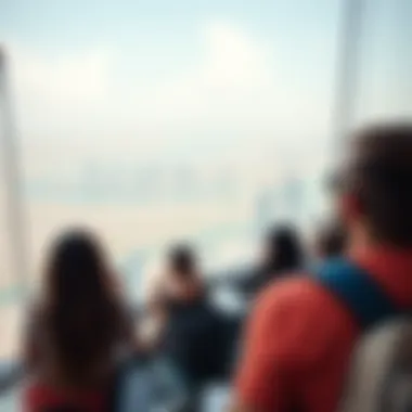 Visitors enjoying the Sky View Dubai experience with stunning views in the background