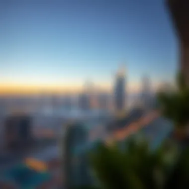 Stunning skyline view from a Dubai hotel apartment