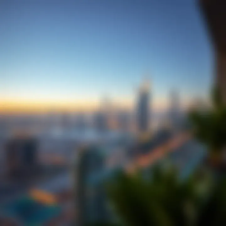 Stunning skyline view from a Dubai hotel apartment