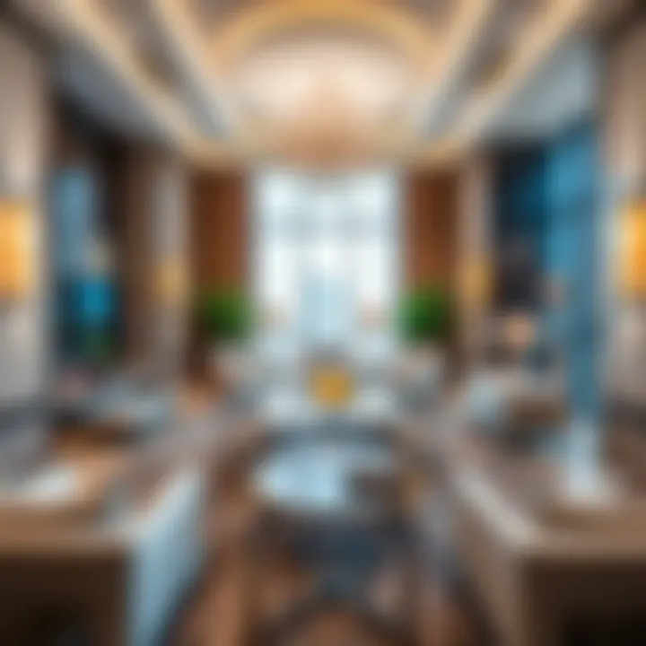 Luxurious Interior of Sukoon Tower Interior design showcase of Sukoon Tower's luxurious amenities