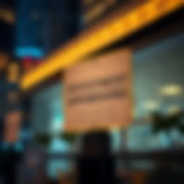 Investment Opportunities at Sukoon Tower Investment opportunities signage at Sukoon Tower