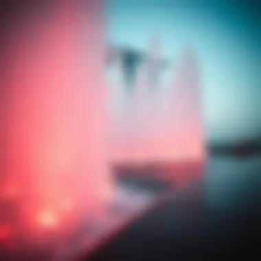 Dynamic Water Jets of the Fountains Close-up of water jets in the Dubai Fountain display