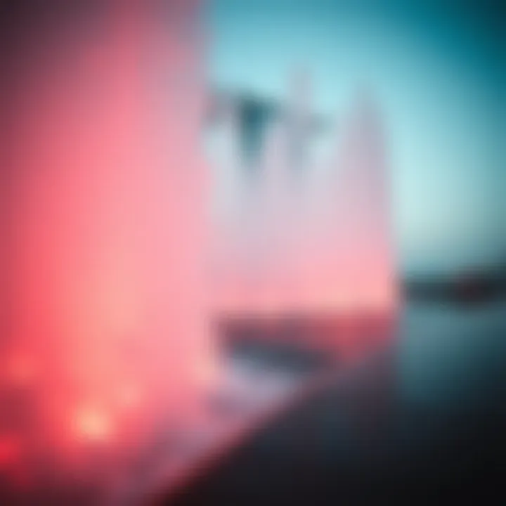 Dynamic Water Jets of the Fountains Close-up of water jets in the Dubai Fountain display