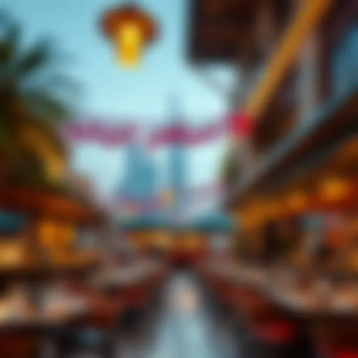Dubai's Culinary Landscape View of a vibrant restaurant scene in Dubai
