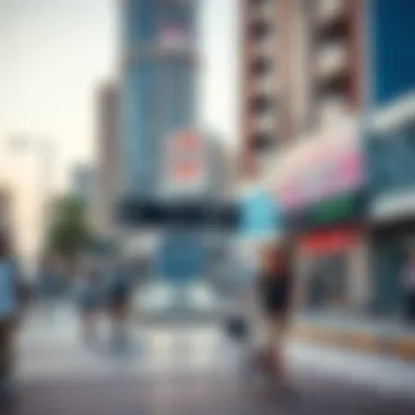 Vibrant streetscape near Al Rigga showcasing urban life