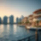 Stunning waterfront view of Yas Island showcasing luxury real estate