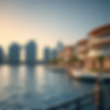 Stunning waterfront view of Yas Island showcasing luxury real estate