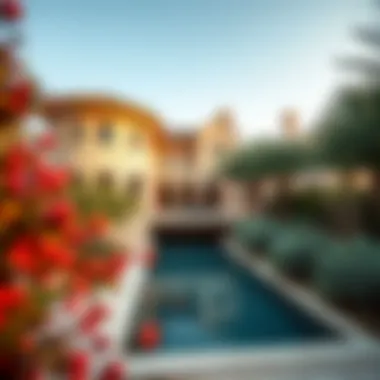 A luxurious villa surrounded by seasonal greenery in Dubai