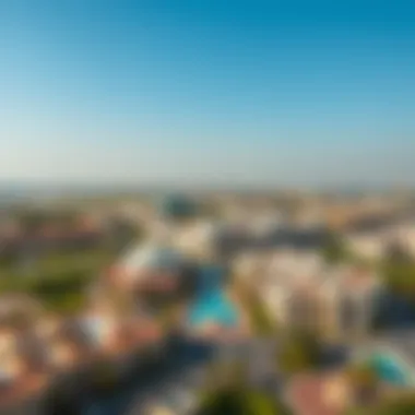 Aerial View of Dubai's Educational Landscape An aerial view of Dubai's educational institutions