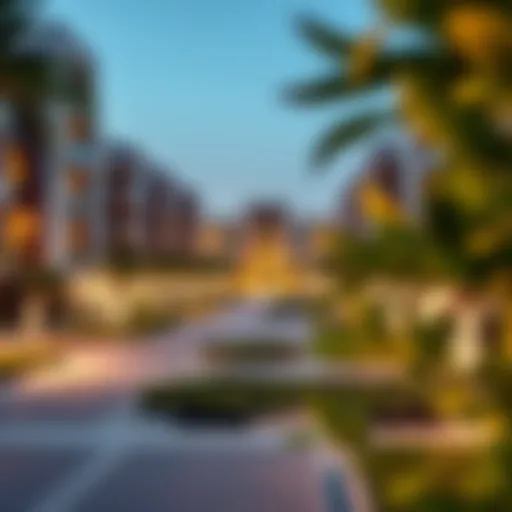 View of a modern university campus in Dubai