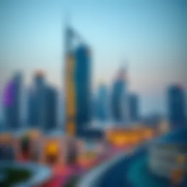 UAE skyline with banking institutions