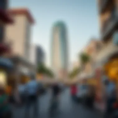 Vibrant community life surrounding Al Wasl Building