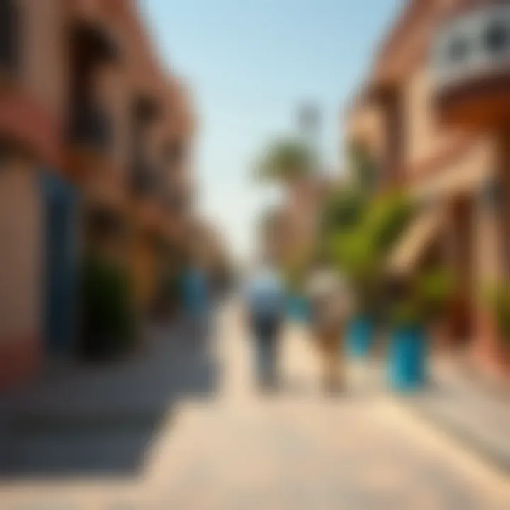 Vibrant street life in الطوار 3 reflecting cultural heritage