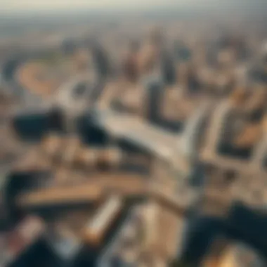 Aerial Perspective of Dubai's Urban Landscape Aerial view of Dubai showcasing urban development