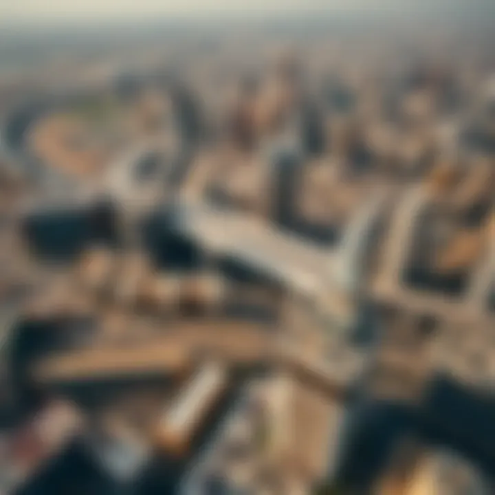 Aerial Perspective of Dubai's Urban Landscape Aerial view of Dubai showcasing urban development