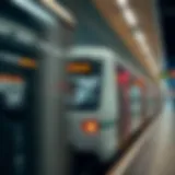 Dubai Metro during Friday Operations Dubai Metro train in motion during Friday timings