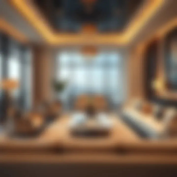 Elegant Living Room Interior An elegant living room interior showcasing luxury furnishings