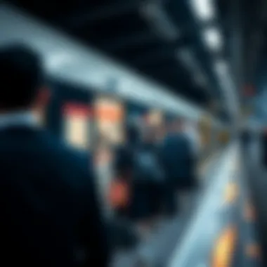 Passengers boarding the Dubai Metro at a station
