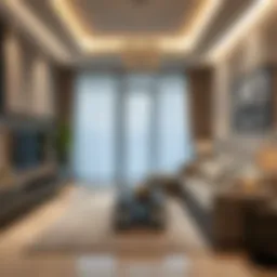 Elegant living space in a 1BHK apartment