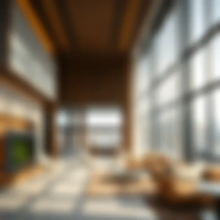 Interior shot highlighting the innovative design elements of the Opus Building