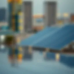 Solar panels on a Dubai rooftop