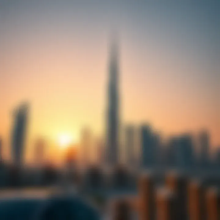 Dubai skyline featuring Burj Khalifa and its surrounding real estate