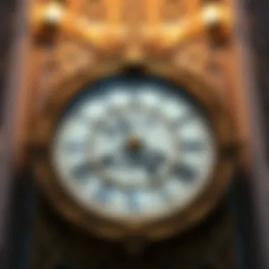 Intricate Clock of Prayer Times An intricate clock representing the schedule of prayer times.