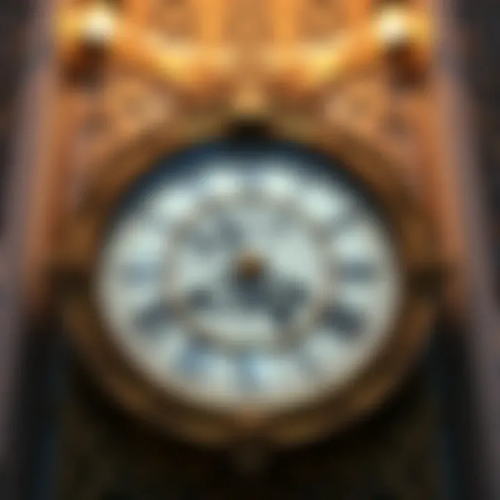 Intricate Clock of Prayer Times An intricate clock representing the schedule of prayer times.