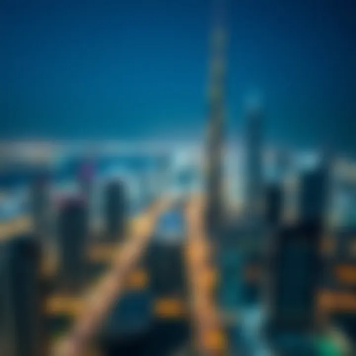 Aerial view of Dubai's skyline showcasing real estate developments