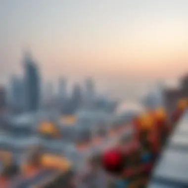 Dubai Holiday Landscape Scenic view of Dubai during a holiday season