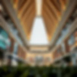 Stunning architectural view of Village Mall Jumeirah showcasing modern design