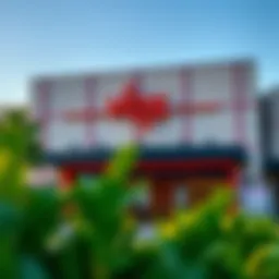 Exterior view of Vox Cinema showcasing architectural elegance