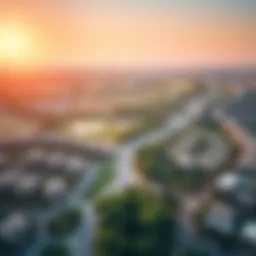 Aerial view of Wasl Green Park showcasing its lush landscapes and residential areas