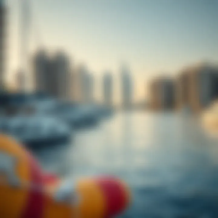 Embracing Waterfront Lifestyle in Dubai Tranquil waterfront lifestyle with yachts and leisure activities
